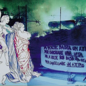 CARLO CARLI Basta un istante…, 2014  Citazione e interpretazione della “Trasfigurazione” di Raffaello Sanzio e Giulio Romano
