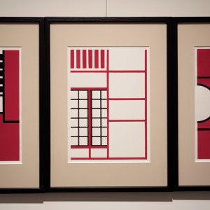 Ferran Selvaggio. Nihon red series. 3 Gouache.21 x 29cm. 