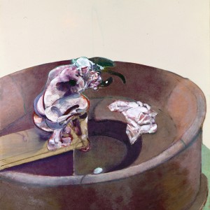 FRANCIS BACON Portrait of George Dyer Crouching, 1966 Oil on canvas Private collection   © The Estate of Francis Bacon. All rights reserved, DACS/Artimage 2020.  Ph: Prudence Cuming Associates Ltd