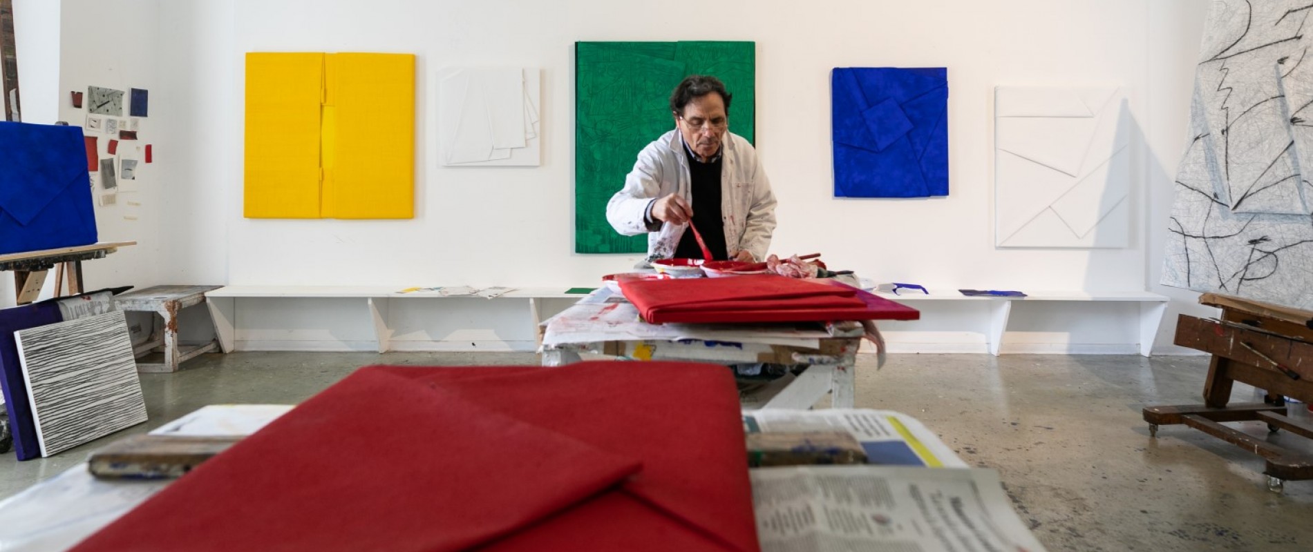 CESARE BERLINGERI Nel suo/in his atelier, 2021-03-11  Ph: Salvatore Colloridi