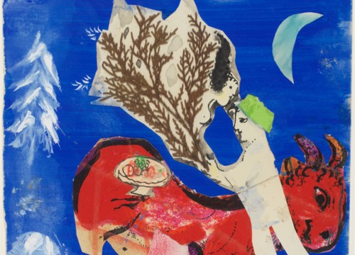 Marc Chagall, Couple à la chèvre rouge, v. 1970 Gift of Mme Meret Meyer, 2022 Photo: Centre Pompidou, MNAM-CCI/Janeth Rodriguez-Garcia/ Dist. RMN-GP © Adagp, Paris